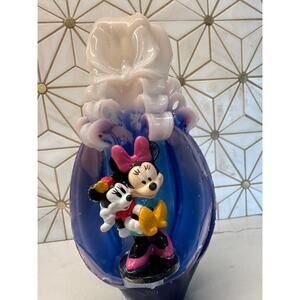 1997 Carved‎ Disney Candle – Minnie Mouse with Doll, Pink & Purple Wax, 8 in